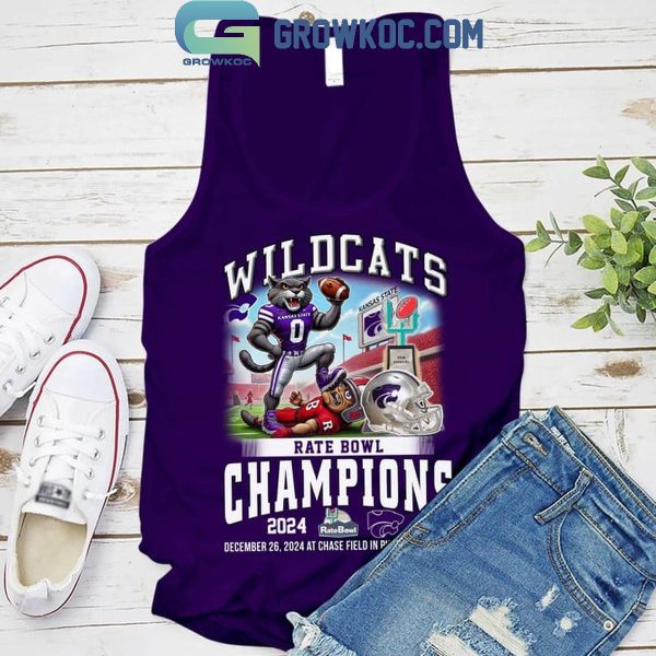 Kansas State Wildcats Rate Bowl Champions 2024 Celebrating T-Shirt