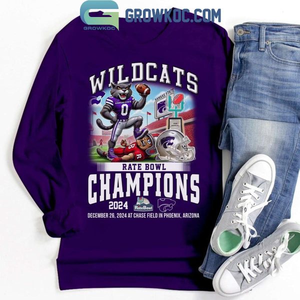 Kansas State Wildcats Rate Bowl Champions 2024 Celebrating T-Shirt