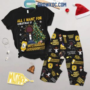 Kendrick Lamar All I Want Is Mustard Christmas Not Enough Fleece Pajamas Set