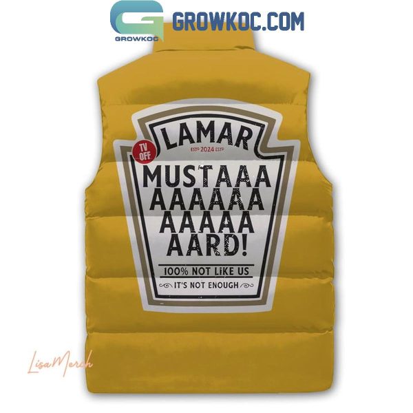 Kendrick Lamar Mustard Not Like Us Sit Down Be Humble Sleeveless Puffer Jacket