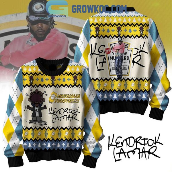 Kendrick Lamar Not Like Us Goes #1 Mustard Christmas Ugly Sweater