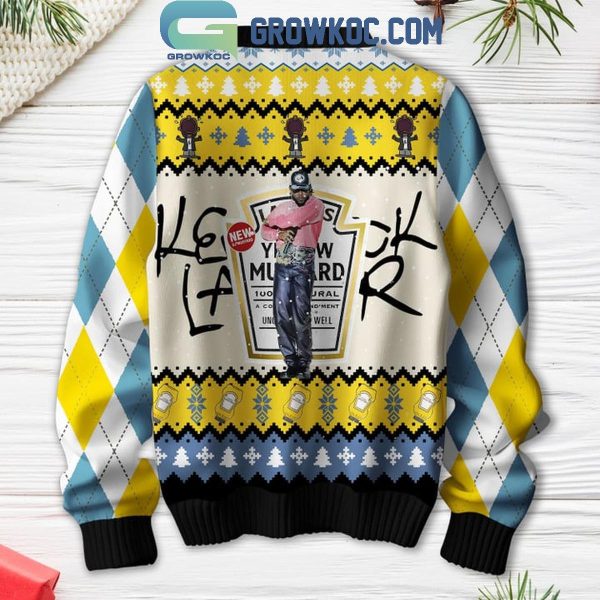 Kendrick Lamar Not Like Us Goes #1 Mustard Christmas Ugly Sweater