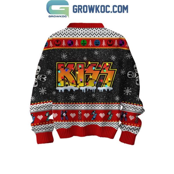 Kiss Rock On Merry Kissmas Christmas Ugly Sweater