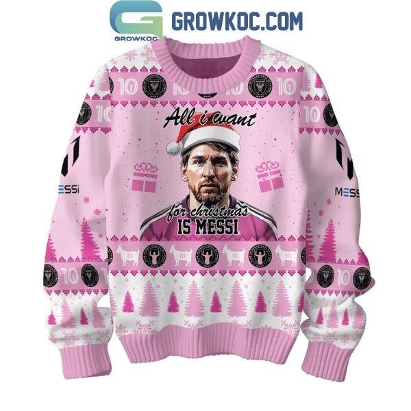 Lionel Messi The Goat Is Coming To Town Christmas Ugly Sweater