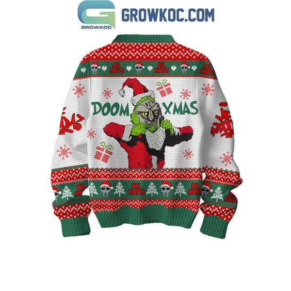 MF Doom Have A Very Villainous 2024 Christmas Doom Xmas Ugly Sweater