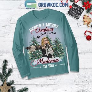 Madonna Here’s A Merry Christmas To You Fleece Pajamas Set