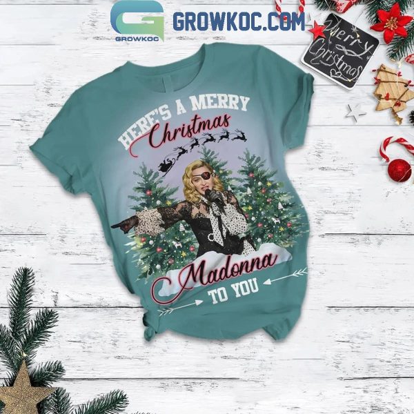 Madonna Here’s A Merry Christmas To You Fleece Pajamas Set