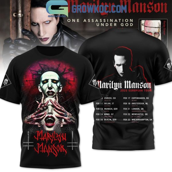 Marilyn Manson 2025 European Tour Hoodie T-Shirt