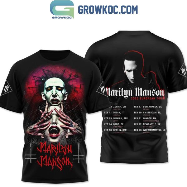 Marilyn Manson 2025 European Tour Hoodie T-Shirt