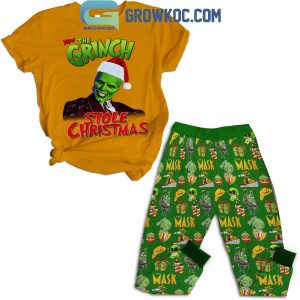 Mask How The Grinch Stole Christmas Fleece Pajamas Set