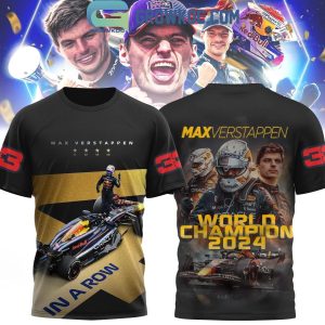 Max Verstappen 4 In A Row World Champions With Red Bull Racing Hoodie T-Shirt