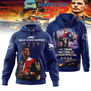 Max Verstappen 4 Time World Champions With Red Bull Racing Hoodie T-Shirt