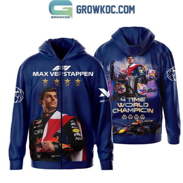 Max Verstappen 4 Time World Champions With Red Bull Racing Hoodie T-Shirt