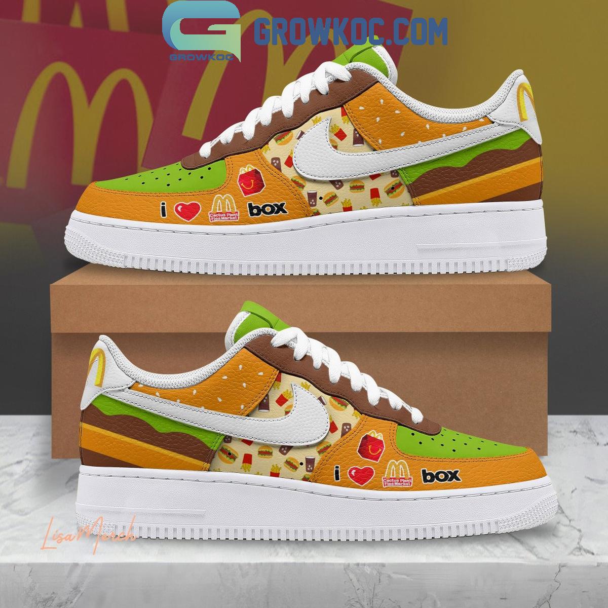 McDonald's I Love Mac Box Big Mac With Cheese Air Force 1 Shoes McDonald's I Love Mac Box Big Mac With Cheese Air Force 1 Shoes