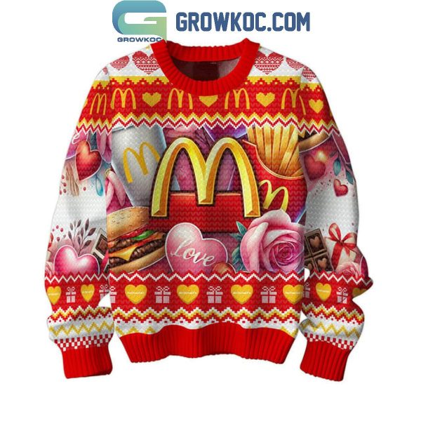 McDonald’s I’M Loving You Happy Valentine 2025 Ugly Sweater