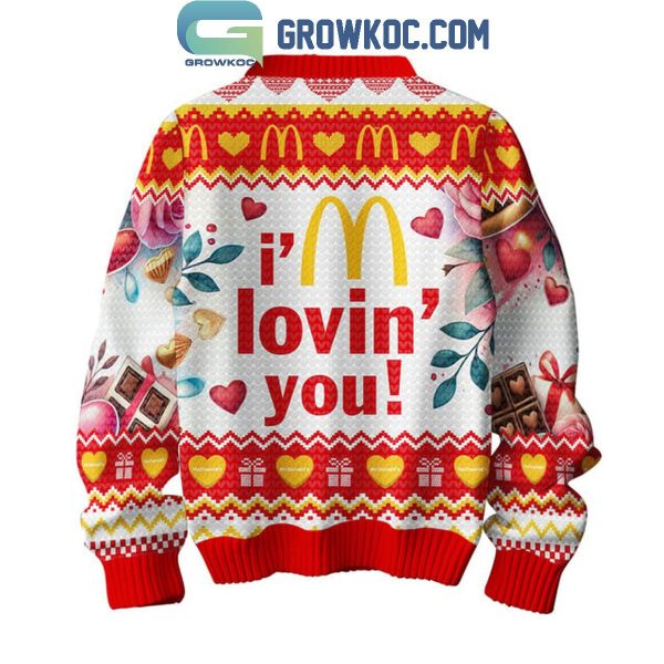 McDonald’s I’M Loving You Happy Valentine 2025 Ugly Sweater