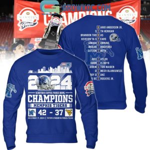 Memphis Tigers 2024 Scooter Coffee Frisco Bowl Champions Hoodie T-Shirt