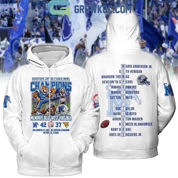 Memphis Tigers Beat West Virginia 2024 Frisco Bowl Champs Hoodie T-Shirt