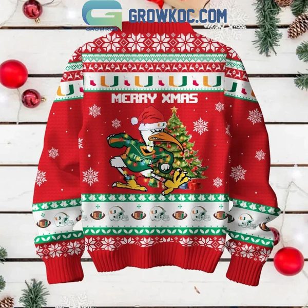 Miami Hurricanes Just A Chill Guy Who Love 2024 Christmas Ugly Sweater