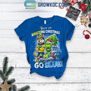 Michigan Wolverines Have An Amaizeing 2024 Christmas Fleece Pajamas Set