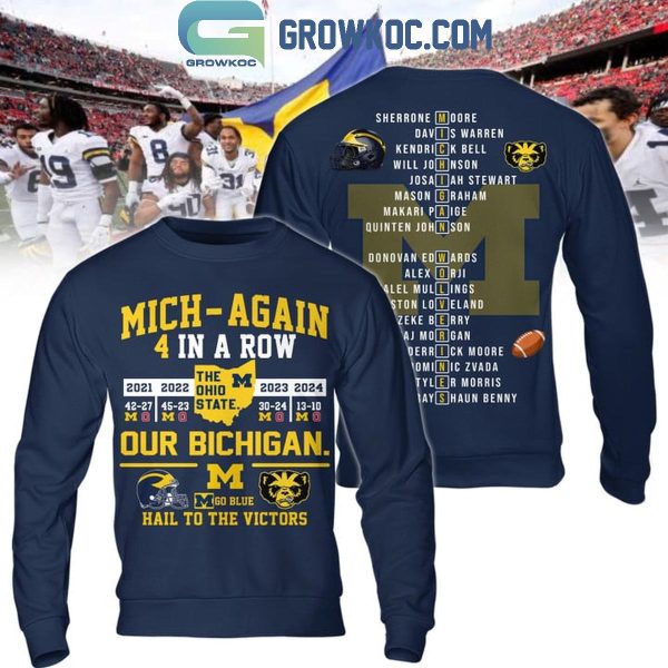 Michigan Wolverines Our Michigan Hail To The Victor Go Blue 2024 Hoodie T-Shirt