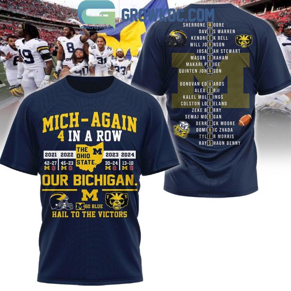 Michigan Wolverines Our Michigan Hail To The Victor Go Blue 2024 Hoodie T-Shirt