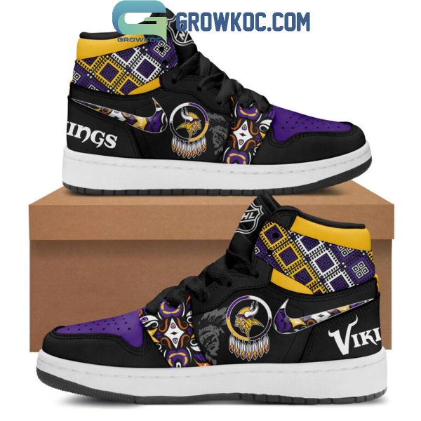 Minnesota Vikings NFL 2024 Native American Heritage Month Air Jordan 1 Shoes