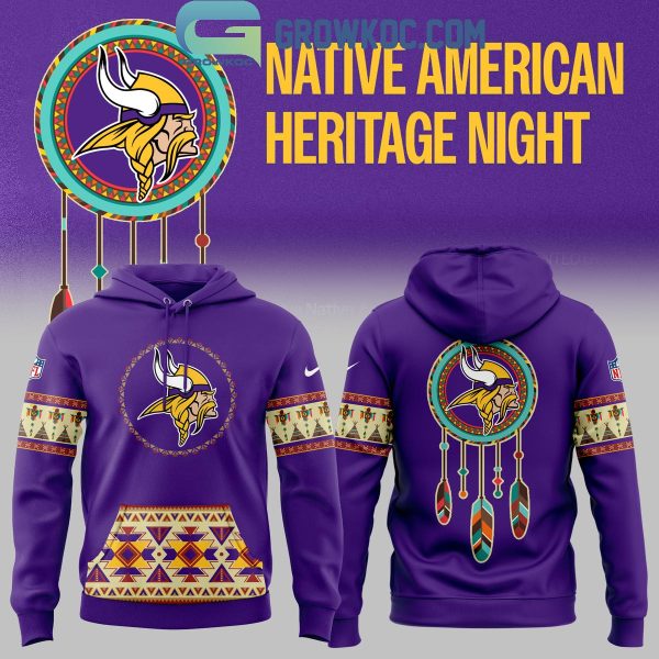 Minnesota Vikings Native American Heritage 2024 Pride And Glory Hoodie T-Shirt