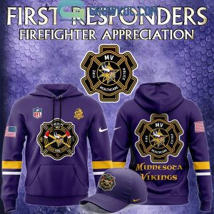 Minnesota Vikings Night Of 2024 Firefighter Appreciation Celebrate Hoodie T-Shirt