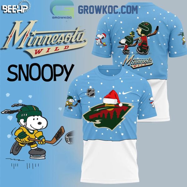 Minnesota Wild 2024 Snoopy Night And Day Christmas Hoodie T-Shirt