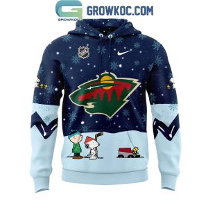 Minnesota Wild Cheer Christmas Night With Peanuts And Snoopy Hoodie Long Pants