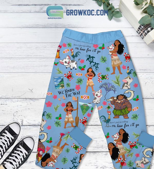 Moana 2 Island Christmas Vibes 2024 Fleece Pajamas Set