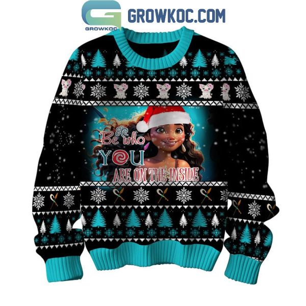 Moana Be Who You Are On The Inside Christmas Ugly Sweater