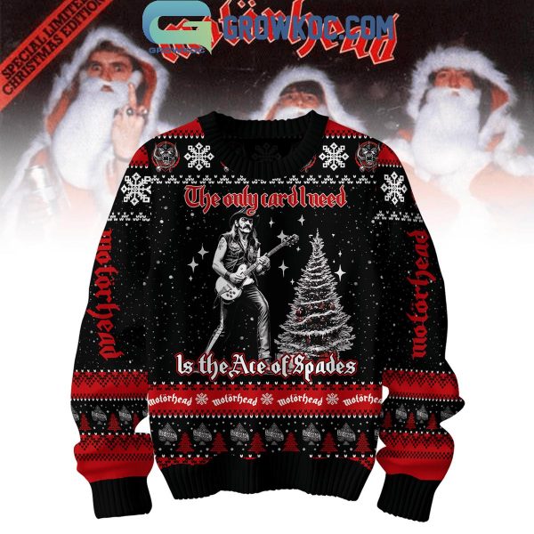 Motorhead The Only Card I Need Is The Ace Of Spades Christmas Ugly Sweater