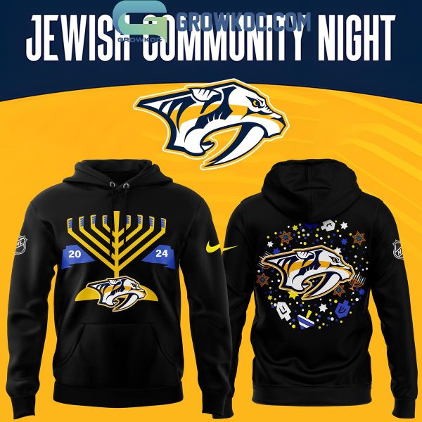 Nashville Predators 2024 Jewish Community Night Hoodie T-Shirt