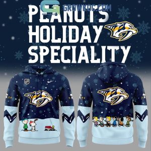 Nashville Predators Cheer Christmas Night With Peanuts And Snoopy Hoodie Long Pants