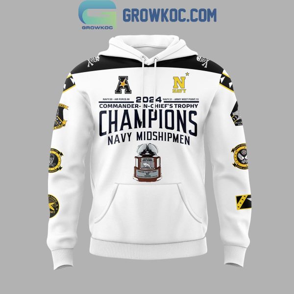 Navy Midshipmen 2024 Commander In Chief’s Trophy Champions Score Hoodie T-Shirt