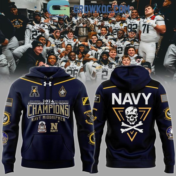 Navy Midshipmen 2024 Commander In Chief’s Trophy Champions Score Hoodie T-Shirt