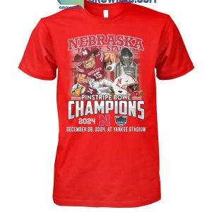 Nebraska Cornhuskers Pinstripe Bowl Champions 2024 Fan Love T-Shirt