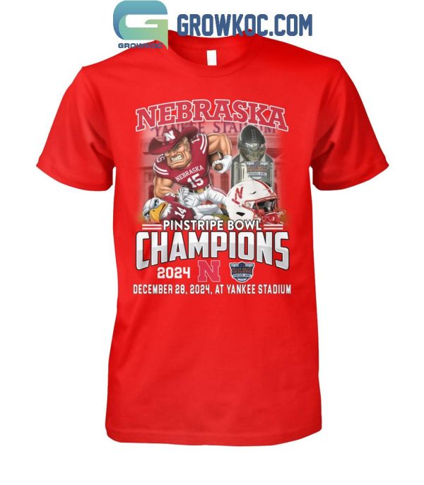 Nebraska Cornhuskers Pinstripe Bowl Champions 2024 Fan Love T-Shirt