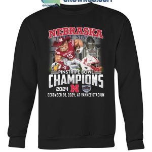 Nebraska Cornhuskers Pinstripe Bowl Champions 2024 Fan Love T-Shirt