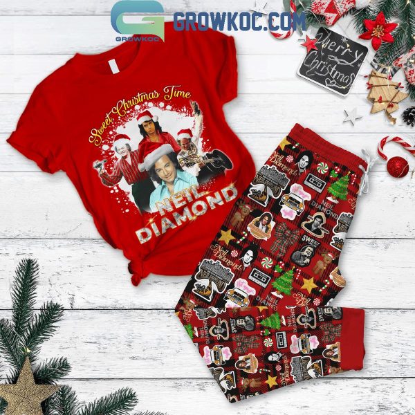 Neil Diamond Sweet Christmas Time Fleece Pajamas Set