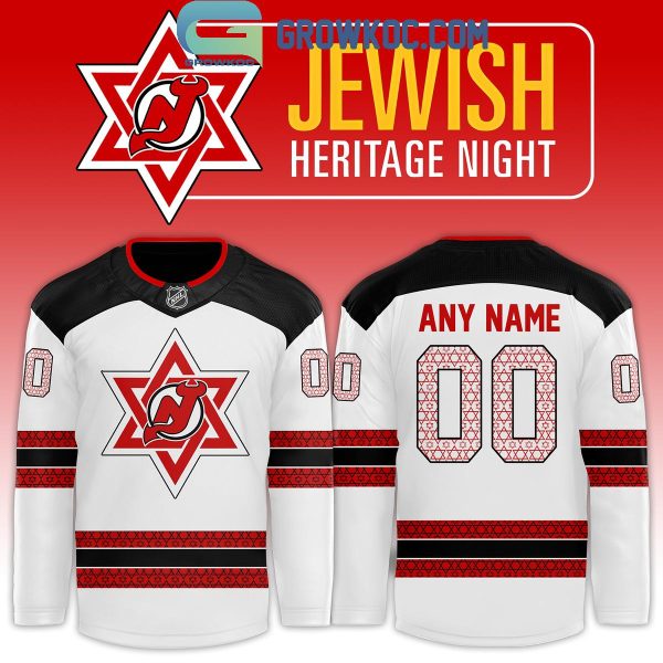 New Jersey Devils 2024 Remember Jewish Heritage Night Personalized Hockey Jersey