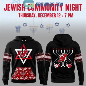 New Jersey Devils Jewish Community Night Celebration 2024 Fan Hoodie T-Shirt