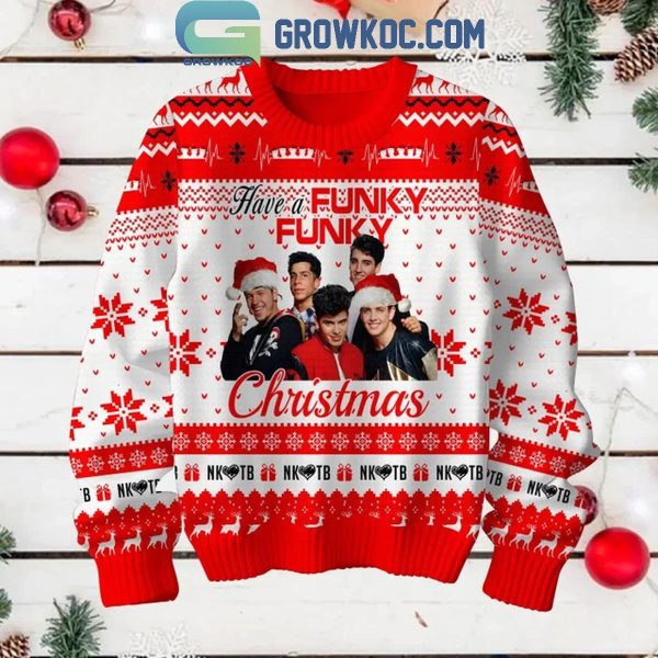 New Kids On The Blocks Funky Funky 2024 Christmas Ugly Sweater