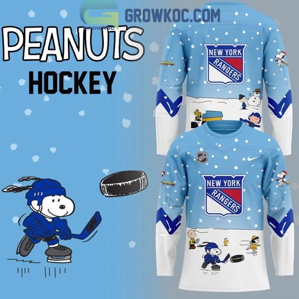 New York Rangers Snoopy And His Peanuts Team 2024 Hockey Jersey