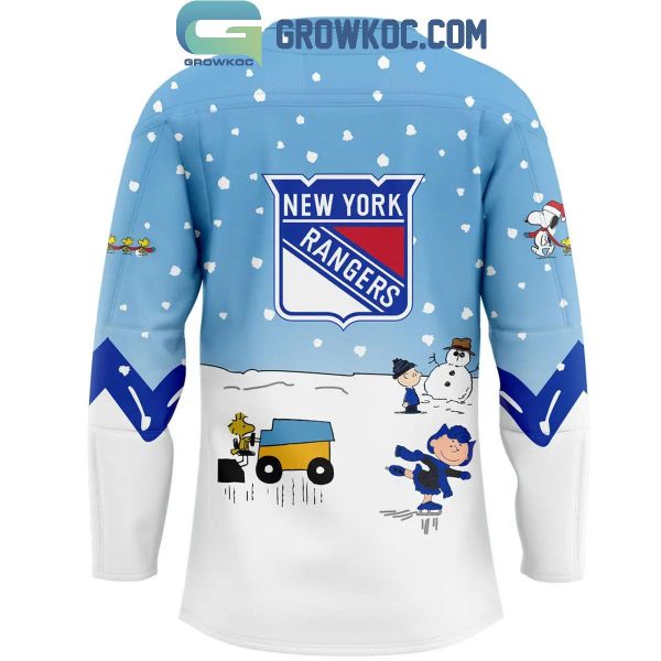 New York Rangers Snoopy And His Peanuts Team 2024 Hockey Jersey