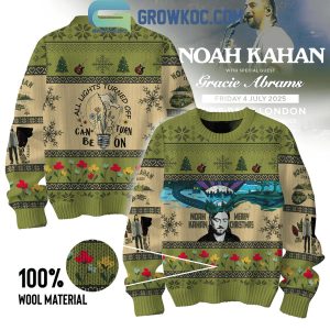 Noah Kahan All Lights Turned Off Can Be Turn On 2024 Christmas Ugly Sweater