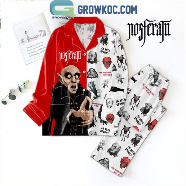 Nosferatu I’m With Spooky 2025 Polyester Pajamas Set