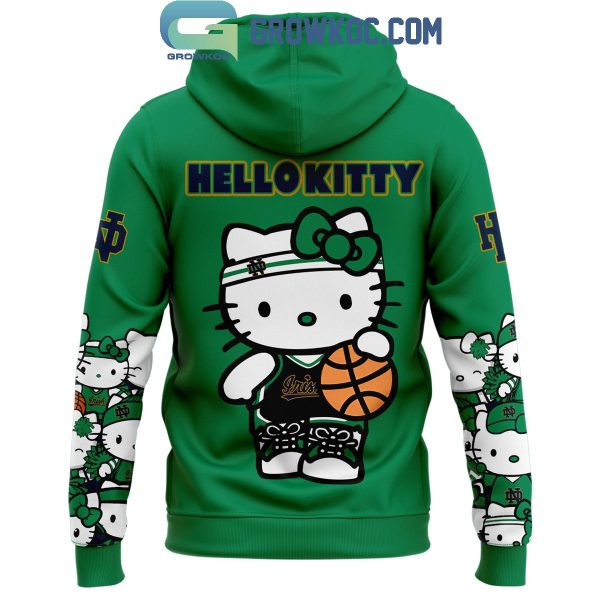 Notre Dame Fighting Irish Hello Kitty Just Stay Cool 2024 Green Hoodie T-Shirt